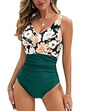 Costume Donna Intero Design:Costume intero donna curvy design sexy scollo a V, reggiseno imbottito morbido, Costumi da Bagno con tracolla regolabile, in diverse dimensioni per le tue esigenze, che offre una vestibilità comoda mentre mostra la tua bella curva.