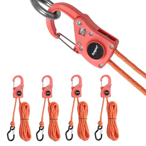 Ayaport Rope Tie Down Ratchet with Safety Lock Clip 1/4' x...