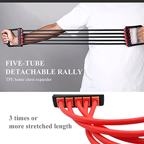 Brust-Arm-Trainer, Expander-Puller, Fitnessstudio-Training, Brustmuskel-Trainingsgeräte, Widerstandsbänder, Rohrzugseil, Unisex (Farbe: Blau)