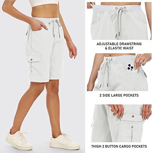MoFiz Womens Hiking Cargo Shorts Quick Dry Running Jogger Shorts Lightweight Workout Athletic Short Pant Outdoor Travel 6 Pockets - Image 5