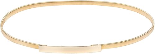 GRACE KARIN - Mujeres flaco metal Cinch cinturón oro cintura elástica cinturón CL633