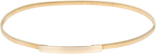 GRACE KARIN Women Skinny Metal Cinch Belt Gold Waistband Elastic