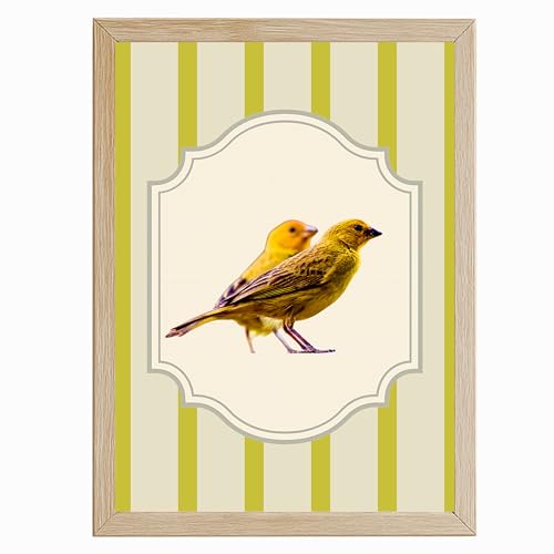 Image of Modern Scenery Bird Wall Art Frame | Pinterest Inspired Aesthetic Wall Decor | Bird Photo Frame | Ready to Hang Minimal Nature Frame for Living Room Bedroom & Office | (Design 6)