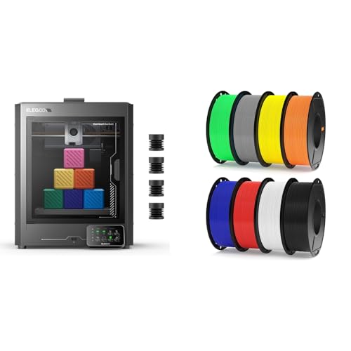Filamento Multicolor ELEGOO Centauri Carbono PLA 8x250g con acabado mate sin líneas