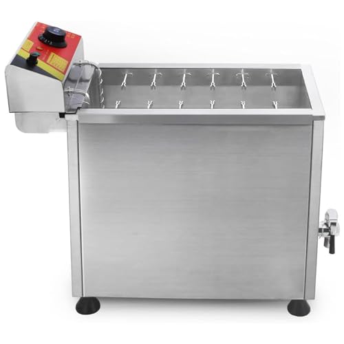 YJFEDCC Freidora Eléctrica Comercial De Queso Hot Dog Stick, Freidora Freidora Eléctrica Cheese Stick Fryer Freidora De Palo De Perrito Caliente Cepillado