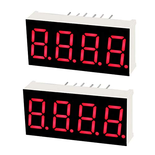 uxcell Common Cathode 12 Pin 4 Bit 7 Segment Display 1.18 x 0.55 x 0.28 Inch 0.35