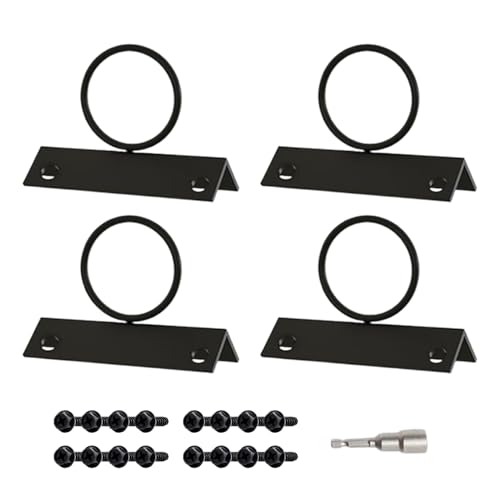 Support de corde à anneau noir pour fixation murale de ponton - 2