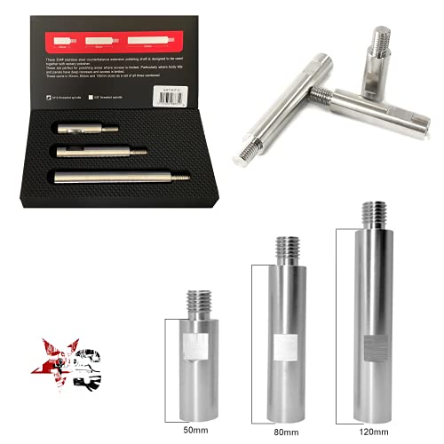 SWISSTEKH® Professionele set met 3 verlengingen voor roterende polijstmachines, aansluiting M14, perfect uitgebalanceerd… - Image 4