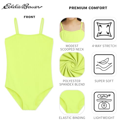 Image of Eddie Bauer Girls' UPF 50+ Scoop-Neck Stretchable One-Piece Swimsuit
