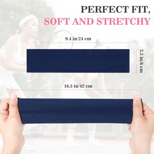 Image of 8 Pack Headbands for Women, Elastic Soft Hair Bands Non Slip Women's Fashion Headbands for Daily Workout Yoga Running