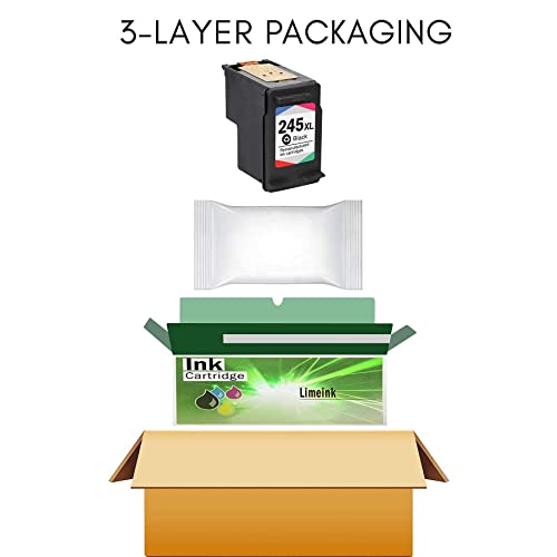 Limeink Black Remanufactured Pg-245Xl High Yield Ink Cartridge For Pixma Ip2820 Mg2420 Mg2520 Mg2920 Mg2922 Mg2924 Mx492 Shows Accurate Ink Level #TOP7