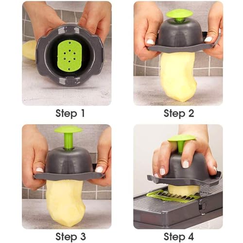 VBESTLIFE Cortador manual de vegetales con contenedor 1.5L miniatura 7