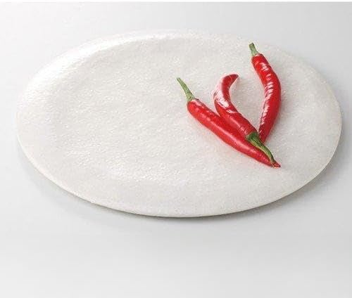 Pale White Mound Plate (Large) [11.0 x 11.1 x 0.6 inches (28 x 28.2 x 1.5 cm), 5.7 oz (1720 g); Japanese Modern] [Restaurant, Hotel, Western Tableware, Restaurant, Commercial Use, Stylish]