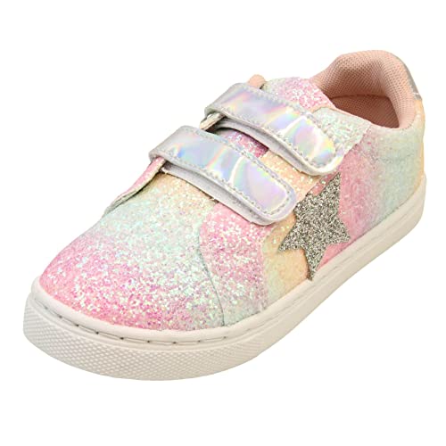 Skyrocket Baskets en Mousse à mémoire de Forme à Paillettes pour Filles et Enfants, Arc-en-Ciel, 31 EU Cover