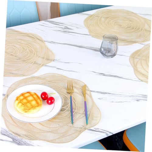 Set de table antidérapant rose dorée facile à nettoyer pour table basse - 5