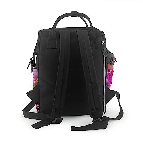 Sac à dos à couches imprimé fleurs pour résoudre le manque d'espace - 3
