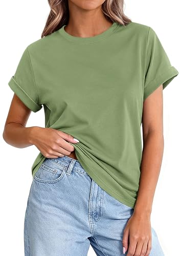 Image of PRETTYGARDEN Womens Summer Tops Short Sleeve Shirts