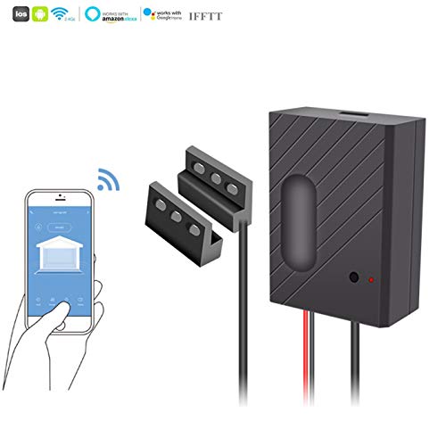 ECOOLBUY Smart WiFi Kit de abridor de puerta de garaje con control remoto para smartphone, compatible con Alexa/Siri/Google Home/IFTTT, fácil de instalar