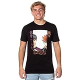 Haikyu!! Shirt Men's Wakatoshi Ushijima and Shoyo Hinata Season 3 T-Shirt (Medium) Black