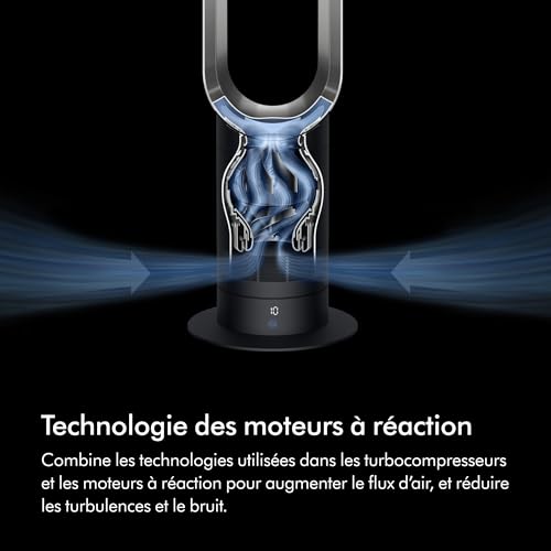 Dyson Cool™ Ventilateur AM07 sans pales et puissant, avec technologie Air Multiplier™ (Blanc/Argent)