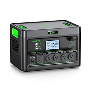 2400W Portable Power Station EBL, 1843Wh LiFePO4 Solar Generator with 4 AC Outlets, Fast AC Charging, 100W USB-C PD Output, 12 Ports for Home Backup, RV Camping & Emergency Power Outages (Peak 4800W)