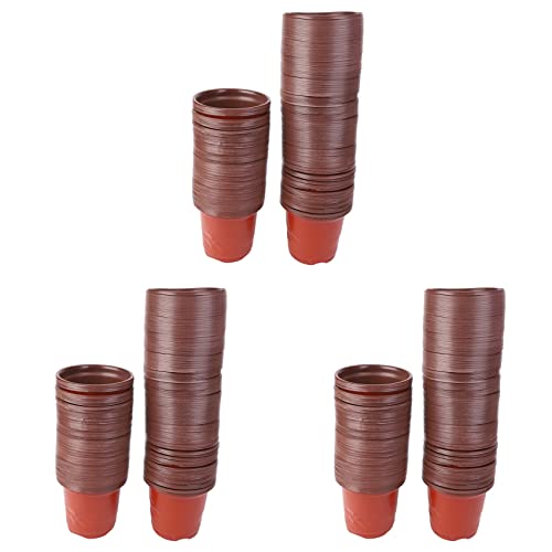 GERALD 600 piezas 4 pulgadas flores de plástico enfermería suministros macetas/maceta capacidad semilla maceta de flores seedling