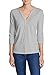 Produktbild Eddie Bauer Damen Besticktes Henley mit 3/4-Arm, Gr. M (38/40), Hellgrau meliert