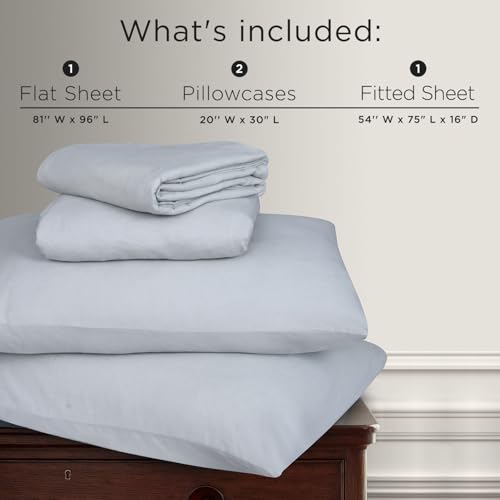 Image of Briarwood Home Flannel Sheet Set, 100% Organic Cotton, Six-Fold Brushed, Super Soft, Warm, Cozy, Deep Pocket Bedding with NanoTech Infuse for Added Durability and Lasting Comfort (Smoke Grey, Full)