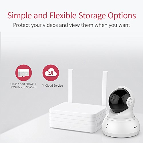YI Indoor Wireless WiFi Security IP Camera, Smart Nanny Pet Dog Cat Cam with Night Vision, 2-Way Audio, Motion Detection, 360-degree, 1080p, Phone App, Works with Alexa and Google(White) - Thumbnail 6