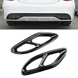 VANJING Exhaust Bumper Pipe Muffler Cover Compatible with Mercedes-Benz B250 W205 CLA250 CLA200 C117...