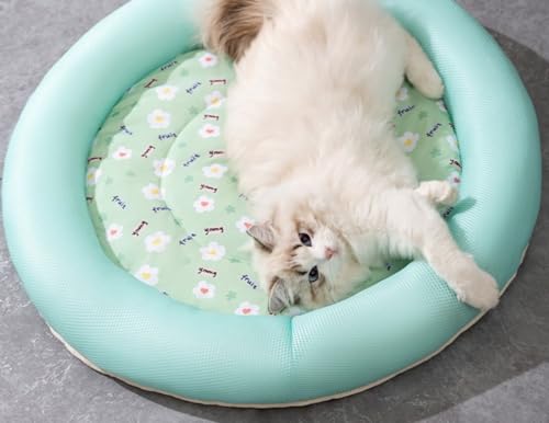 ENFILY Cama de gato fofa e confortável tapete para animais de estimação lavável respirável fresco ta