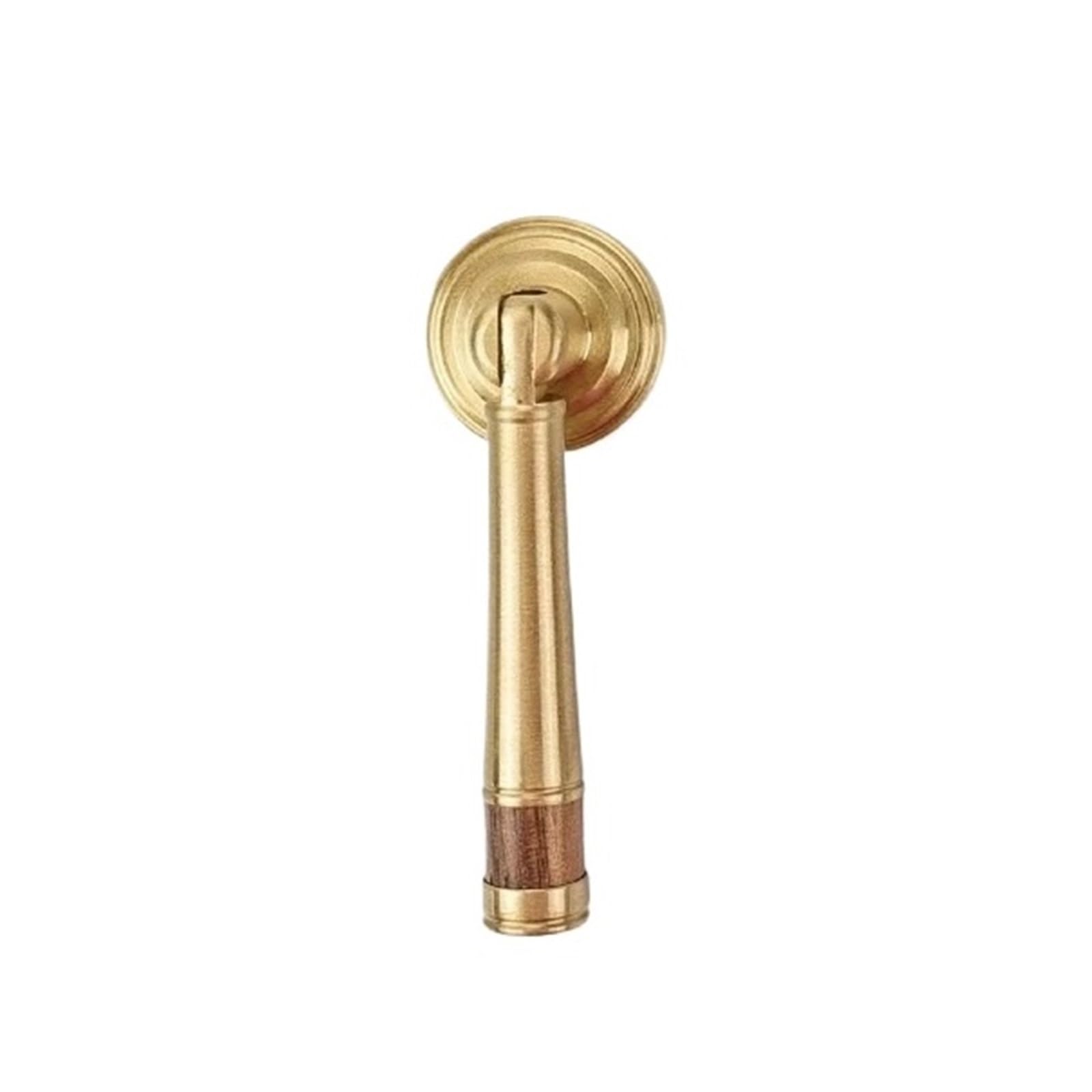 Vaqropnshrg B Copper Single 3 Round Cabinet Knob, For Drawer Furniture, Walnut Brass Single Hole Gold