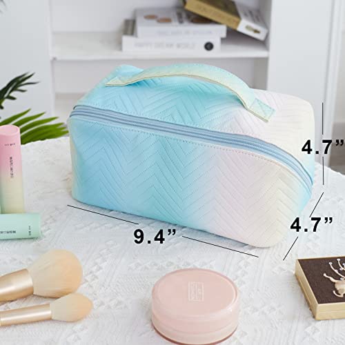 BX-Six Blue Gradient Rainbow PU Leather Cosmetic Bag #TOP27