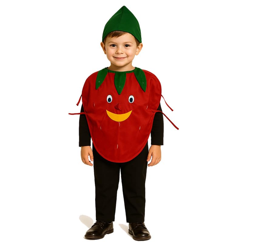 Image of FancyDressWale Fruit & Vegetable Fancy Dress Costume for Kids | Free Size 2-10 Years | School Fancy Dress, Stage Shows, Theme Parties