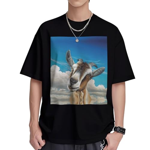 T-shirt en coton frais pour homme coupe droite col rond anti transpiration S-XL