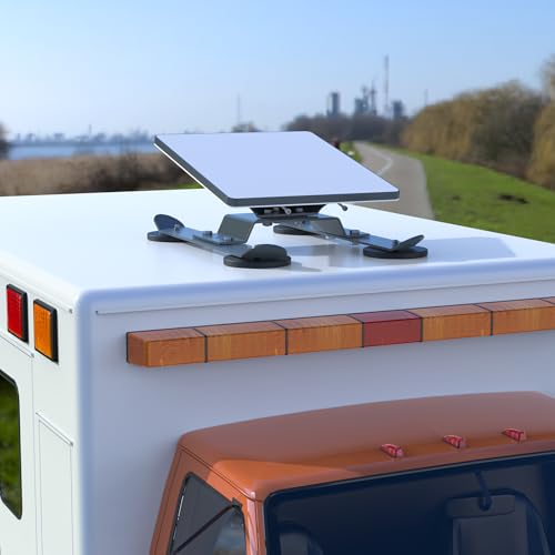 VOMENC Starlink Mini Flat Mount,Starlink Car Accessories, Starlink Mini Magnetic Mount,Anti-Theft & Aluminum Alloy Brackets Kit for RV, Vans, Boat,Yachts,Trucks