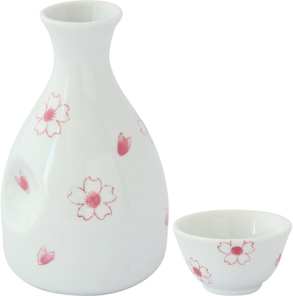 World Create 16834 Cherry Blossom Gift Set, Red Gift Set, Tokkkuri and Gui