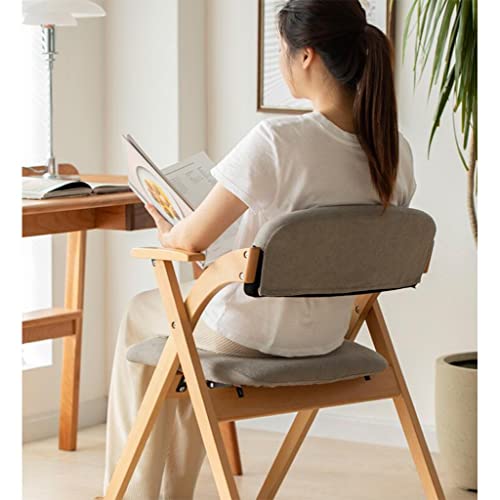 Sillas de Comedor Plegables de Madera, sillas para Comedor con Brazos, sillas de Cocina tapizadas con cojín Suave y Respaldo, Silla Lateral Lavable para Sala de Estar, Dormitorio,