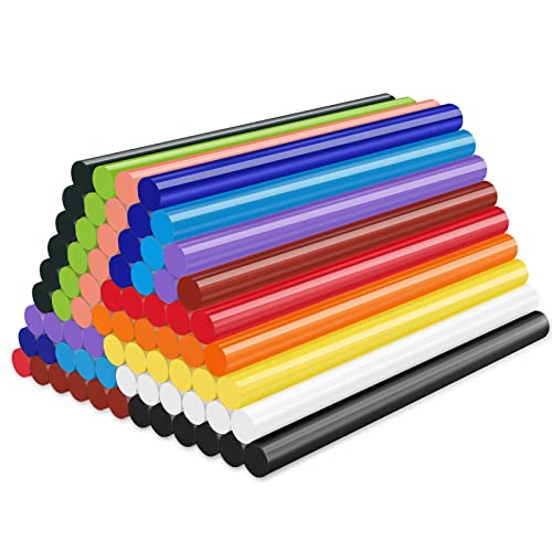 Review Hot Glue Sticks Color, ENPOINT 72 PCS 0.27 x 3.93 in Mini Hot Melt Glue Sticks Colored, EVA 12 Colorful Adhesive Purpose Glue Stick for DIY Art Craft General Repairs and Gluing Projects