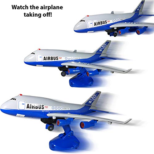 ANJ Kids Toys - Battery Operated Airplane Toy for Boys and Girls – Bump N Go, Ascending and Descending Modes with Realistic Sounds - Airbus Model Airplane – The Best Preschool Toy for Kids! (Age 3+)