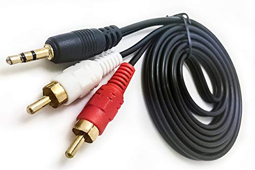 STEREO TO 2RCA GOLD 3.5MM FOR AUDIO CABLE 1.5 MTR NETPOWER
