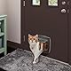 Ferplast Katzenklappe, Hundeklappe, Katzentür für glasscheiben, Pendeltür für Katzen und Kleine Hunde, 4-wege steuerbarer Ein- und Ausgang, Teiltunnel, SWING 3 Haustierklappe, Braun
