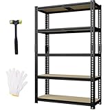Howzone Storage Shelves 2000LBS 5 Tier Adjustable Garage Storage Shelving, Heavy Duty Storage Rack Utility Shelf for Garage, Kitchen, Pantry, Basement, 60.2' H x 28' W x 12' D