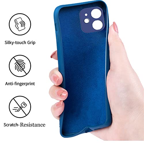 Image of A rtistque Liquid TPU Silicone Matte Shockproof Flexible with Camera Protection Soft Back Cover Case for iPhone 11 - Blue