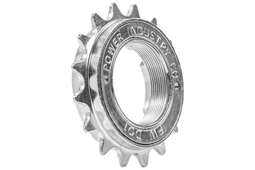 Singlespeed Fahrrad Ritzel 1 fach Freilauf 16 Zähne Schraubkranz Fixie chrom