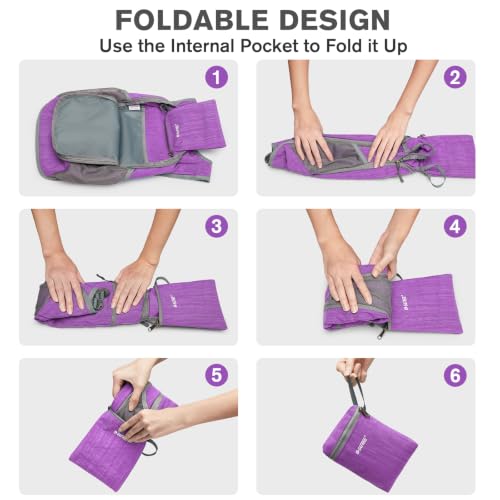 Image of G4Free 10L /15L Hiking Backpack Lightweight Packable Hiking Daypack Small Travel Outdoor Foldable Shoulder Bag