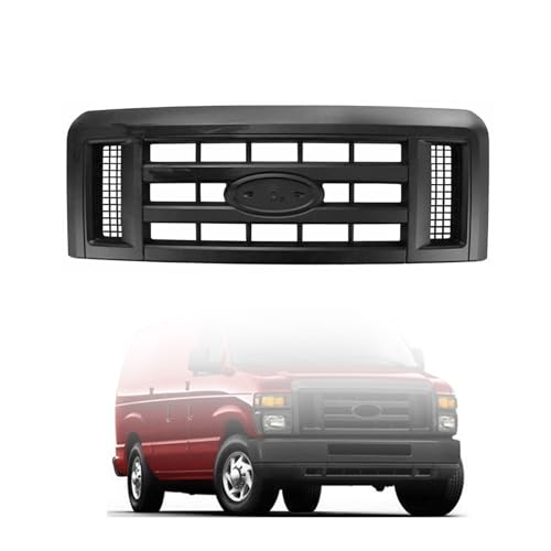 Ford E-150/E-250/E-350/E-450 Front Grille Assembly Black