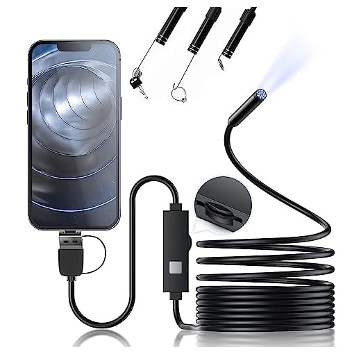 Câmera Inspeção Sonda Endoscópica Boroscópio Celular Notebook Android 5 Metros CBRN20430 - Commerce Brasil