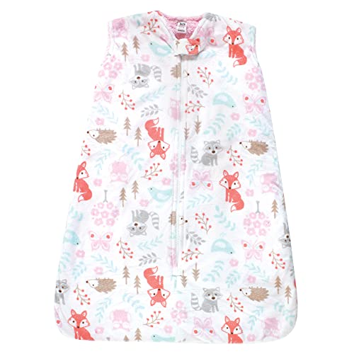 Image of Hudson Baby Unisex Baby Mink with Sherpa Inner Sleeping Bag, Sack, Blanket, Girl Woodland, 0-6 Months