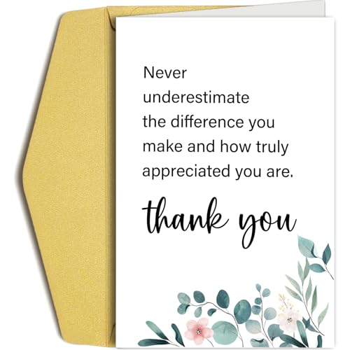 Appreciation Card for Staff Coworker, Thank You Card for Him Her, Thank You Card for Friend Teacher Boss, Never Underestimate The Difference You Made